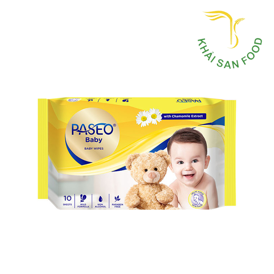Khăn Ướt Em Bé Paseo 24Tờ Hương Chamomile