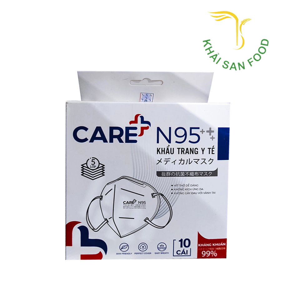 Khẩu Trang Y Tế Cao Cấp N95 Care+ (Hộp 10 Cái)