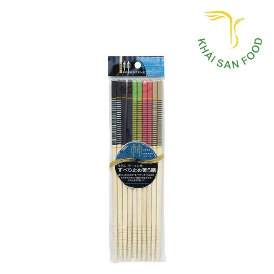 Set 5 Đôi Đũa Gỗ Màu Sắc 22.5cm