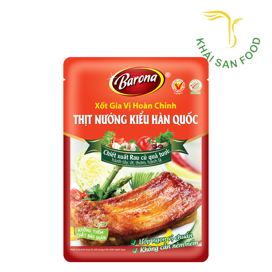 Xốt Gia Vị Hoàn Chỉnh Barona - Thịt Nướng Kiểu Hàn Quốc 80G