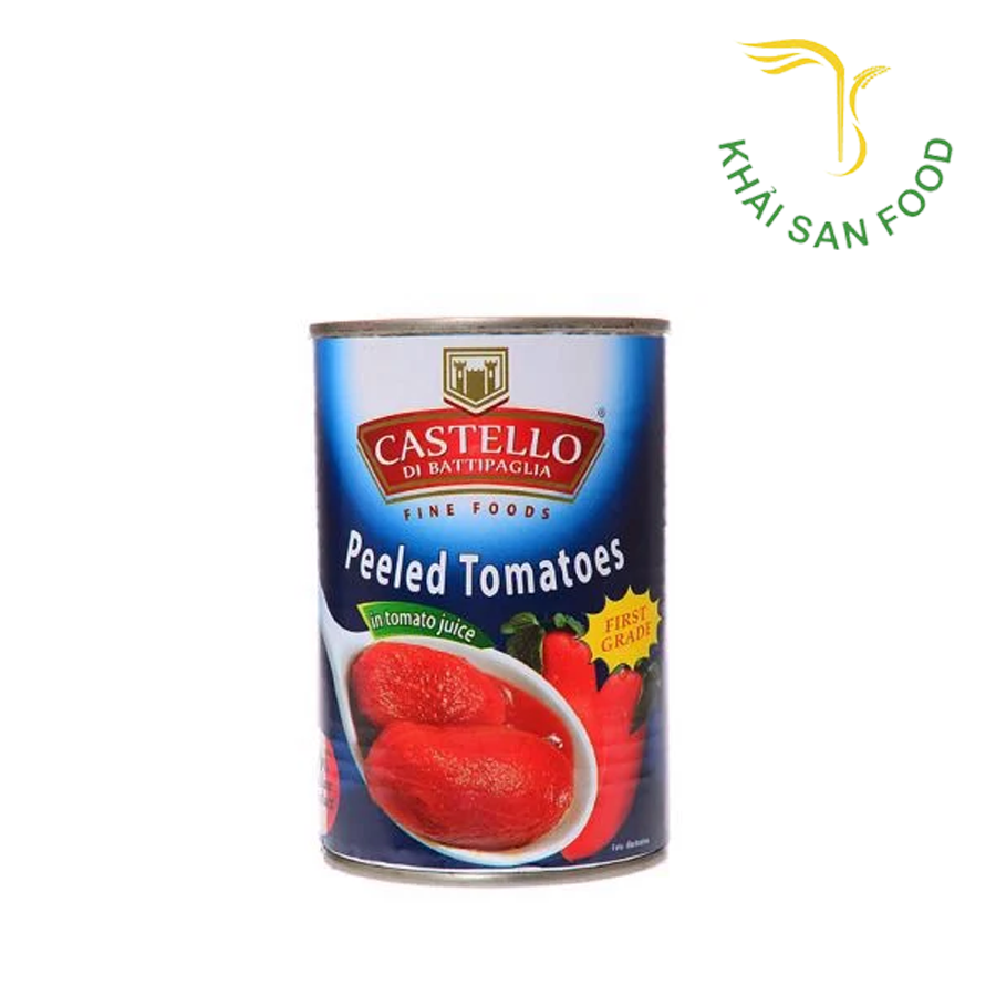 Cà Chua Nguyên Trái Lột Vỏ 400Gr Castello