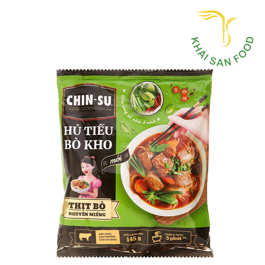 MS Hủ Tiếu Chin-su Bò Kho (có thịt) 145g/gói ( 152Gr)