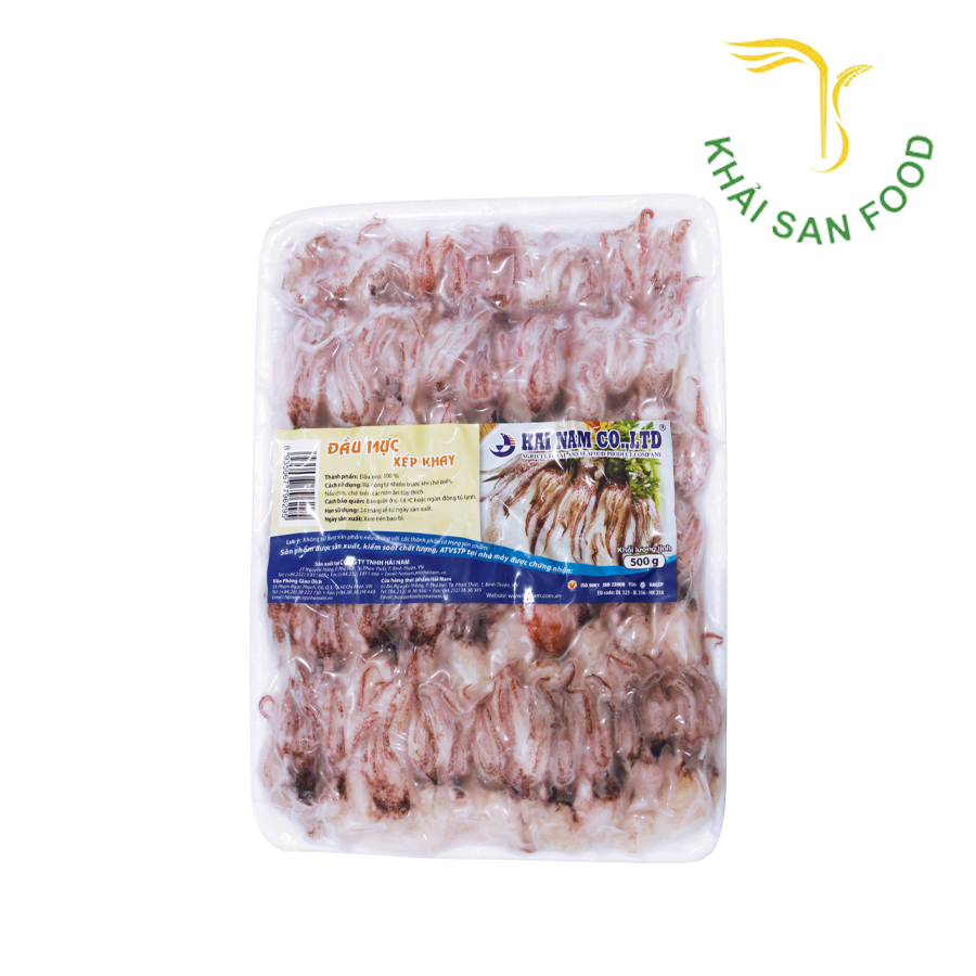 Hải Nam Mực Ống Nhồi Khay 500g