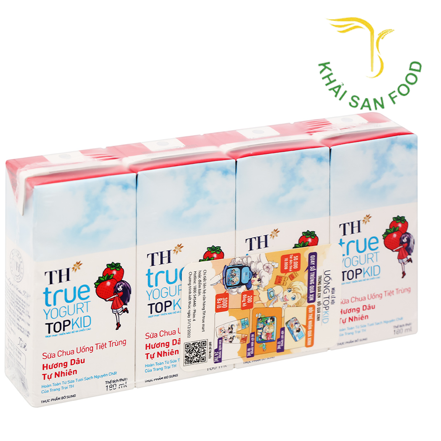SCU TT Hương Dâu Topkid TH True Yogurt 180ml