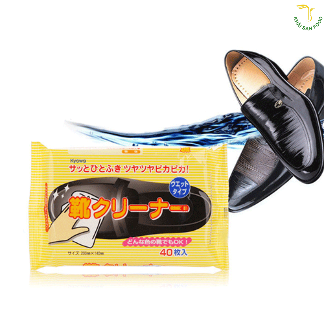 Set 40 Giấy Ướt Làm Sạch Giày, Túi Da