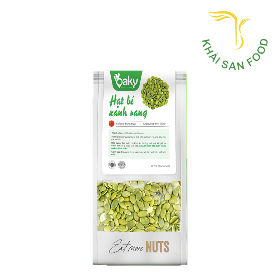Oaky Hạt Bí Xanh Rang Túi 150g