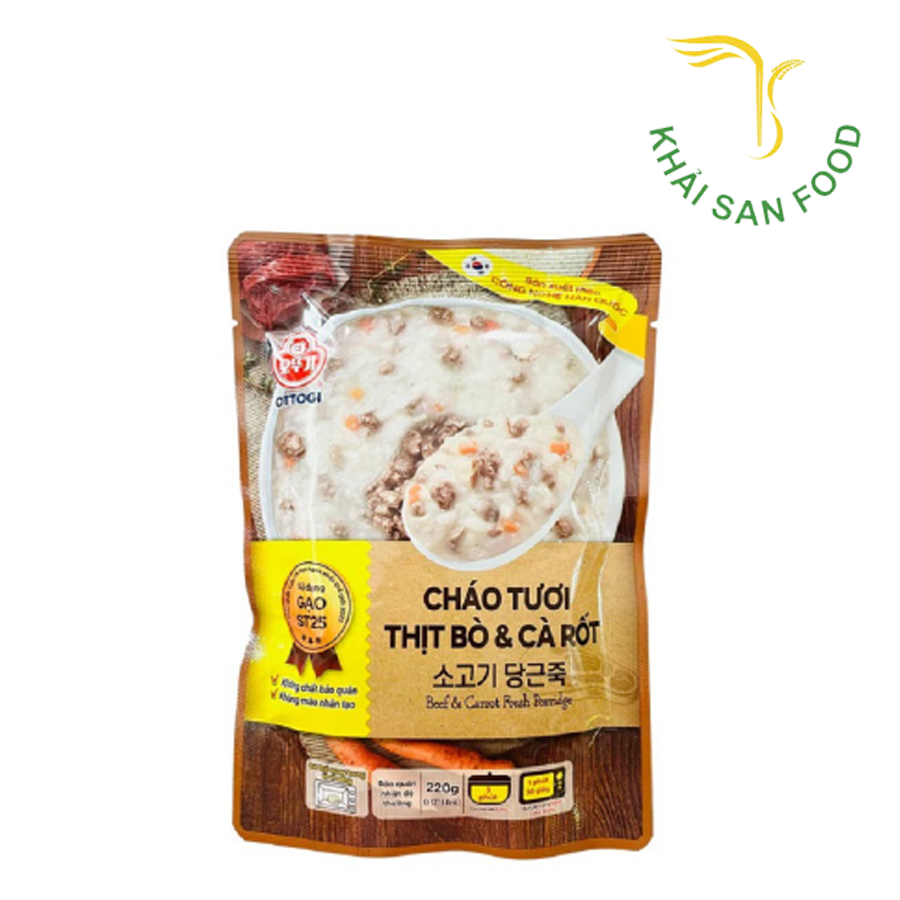 Cháo Tươi Bò Carot Ottogi 220g