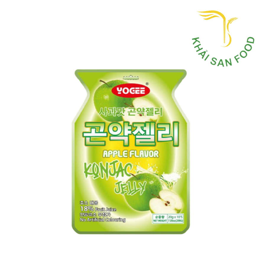 Thạch Konjac Hương Táo Yogee 200g