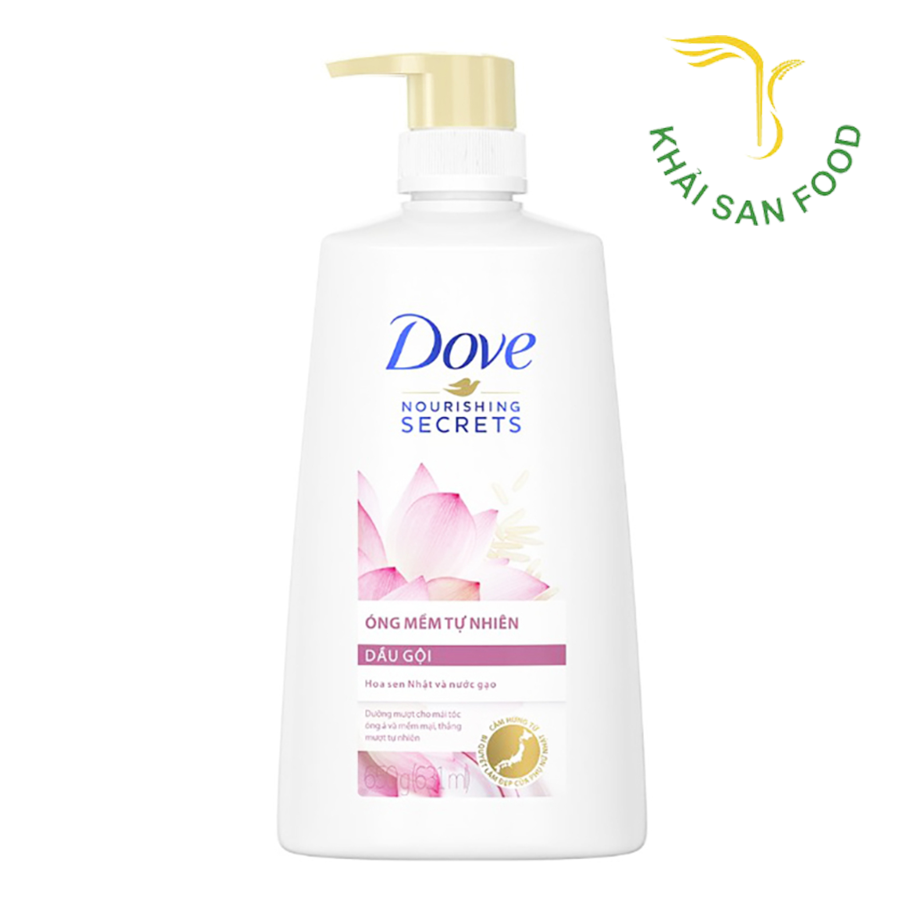 DOVE DG Óng Mềm Tự Nhiên 640g - Chai