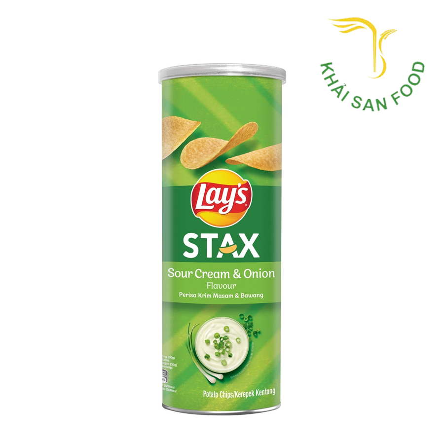 Snack Lays Stax Vị Kem Chua Và Hành Tây 100G