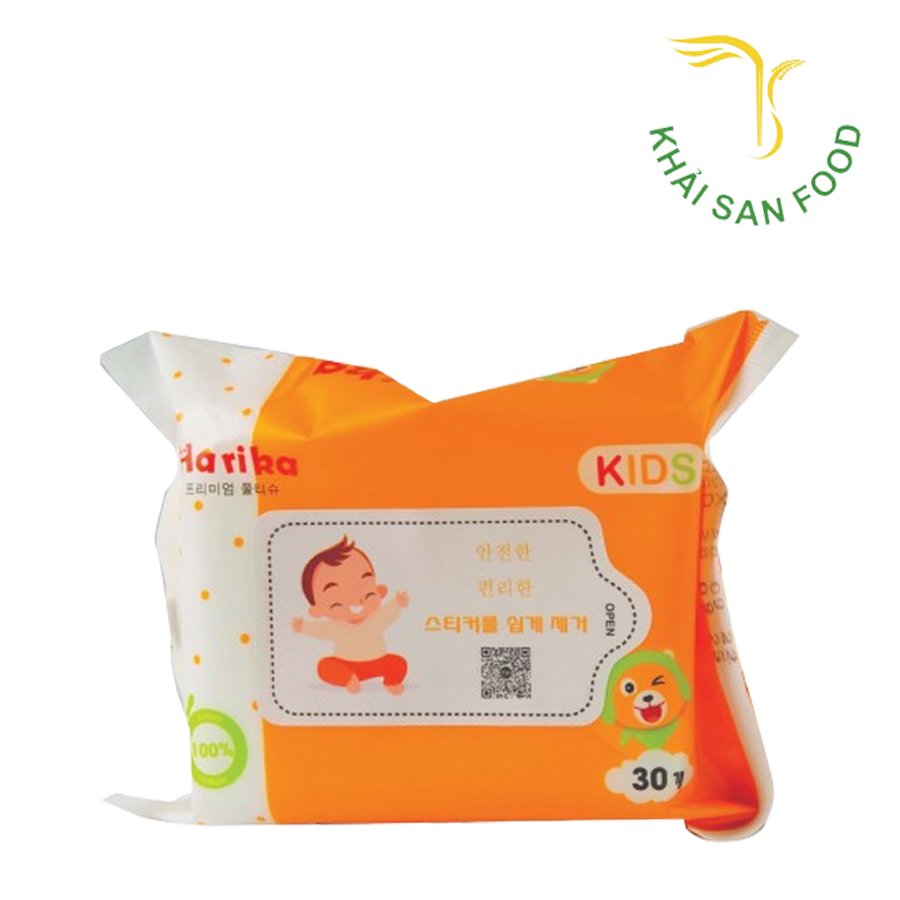 Khăn Ướt Trẻ Em Harika Gói 30 Tờ
