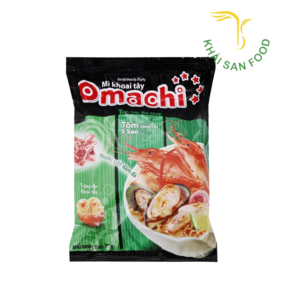 MS Mì Omachi Tôm Chua Cay 5 Sao 78g