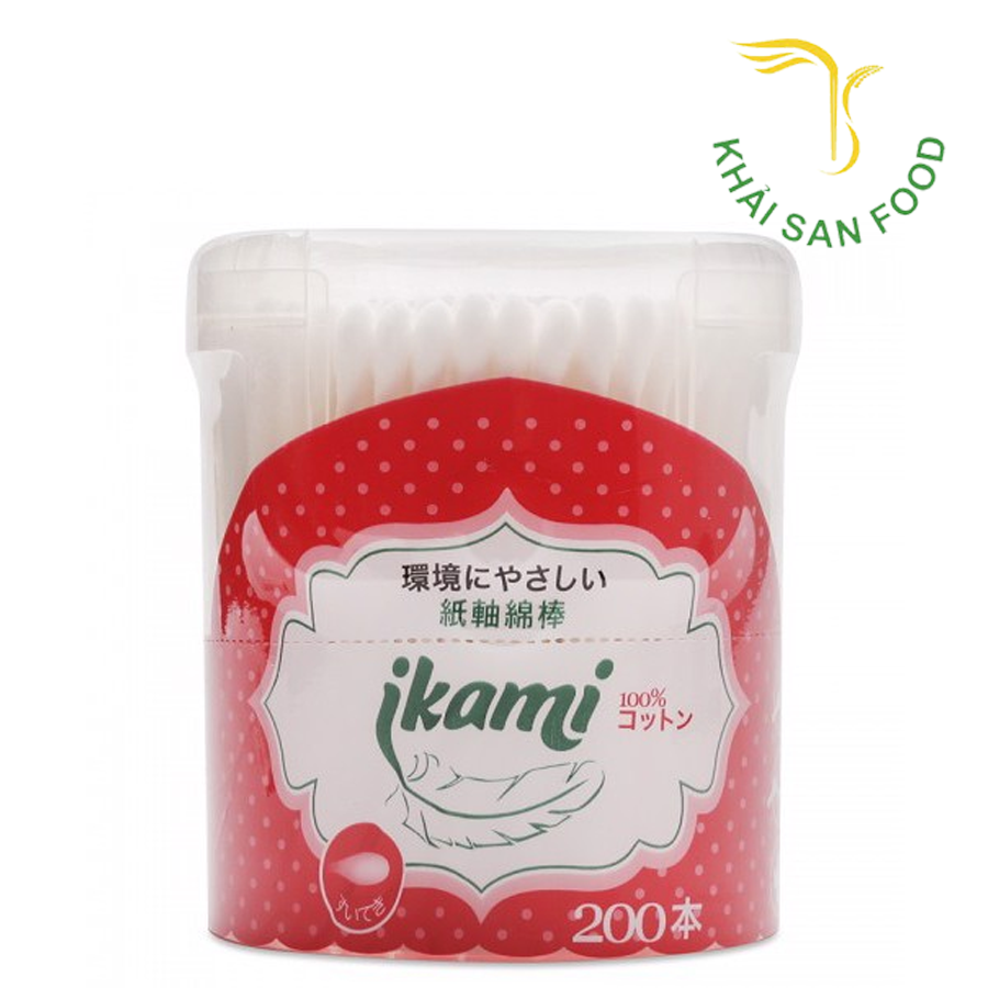 Tăm Bông Ikami Regular 2 Đầu Thường 200 Cây