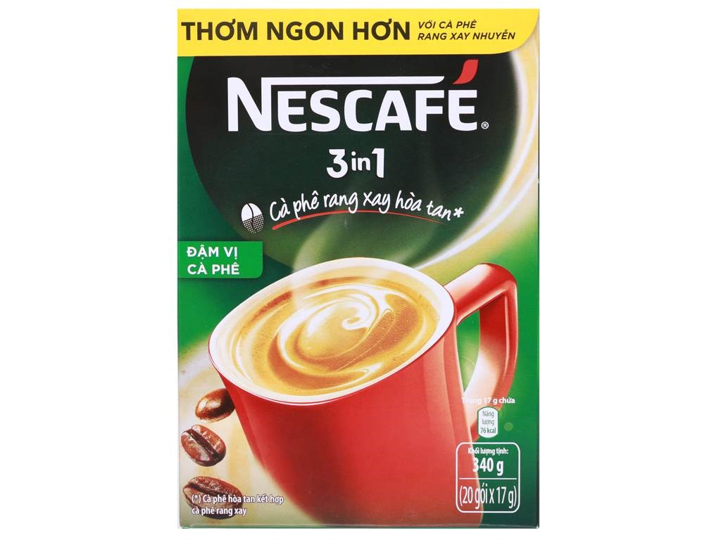 Nescafe 3 In 1 Đậm Vị 340Gr Hộp 20 Gói