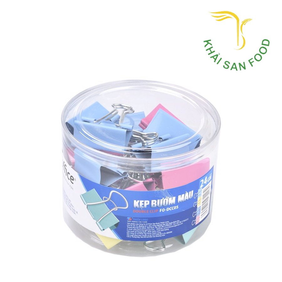 Kẹp Bướm Màu 41mm FO-DCC05 Lốc 12