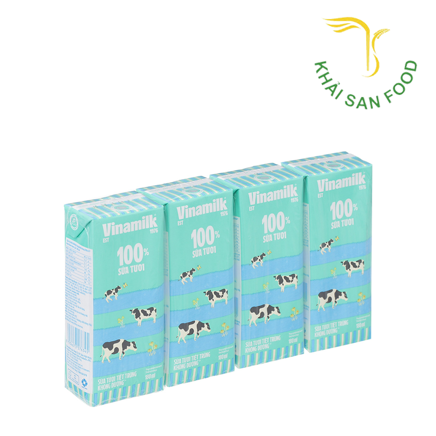 Sữa Tươi Tiệt Trùng Vinamilk 180Ml (Không Đường)