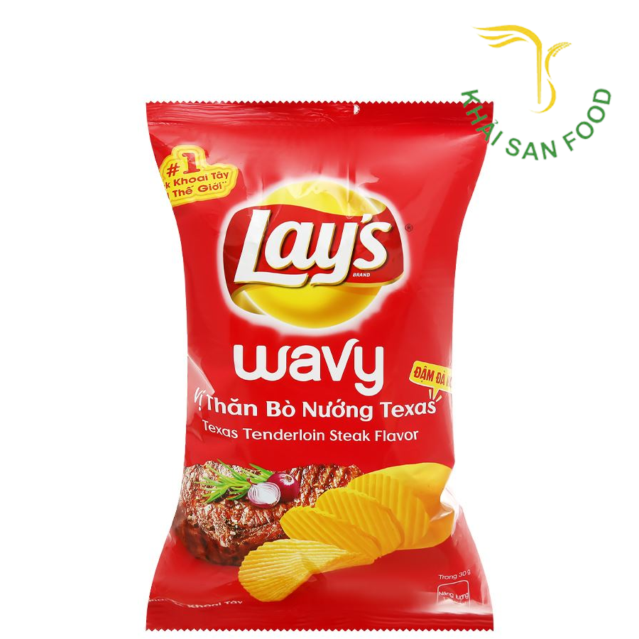 Lays Wavy Thăn Bò Nướng Texas 90G