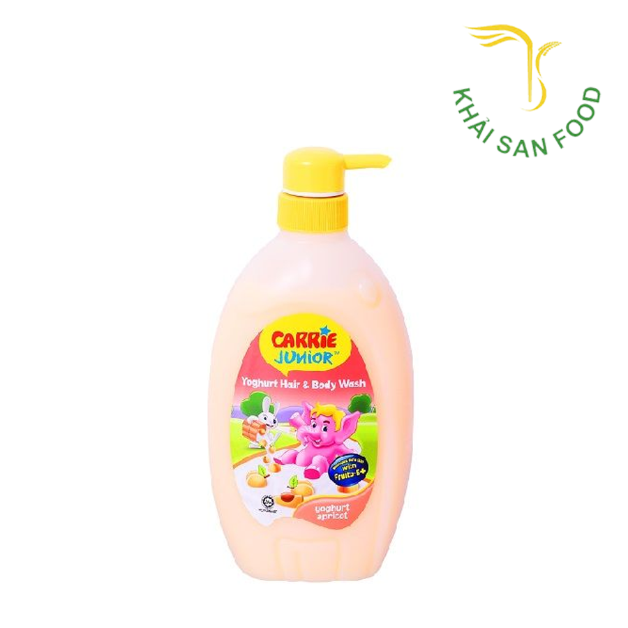 Carrie Junior Tắm Gội Yoghurt Apricot 700g