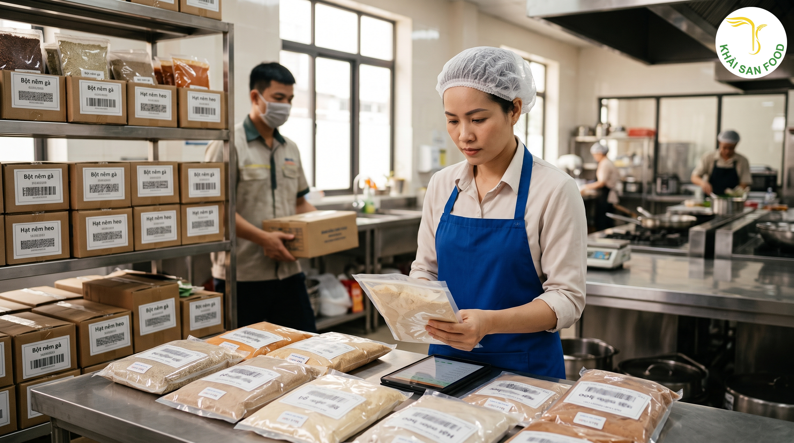 Kiểm soát an toàn thực phẩm, tồn kho và nhà cung cấp khi dùng gói gia vị