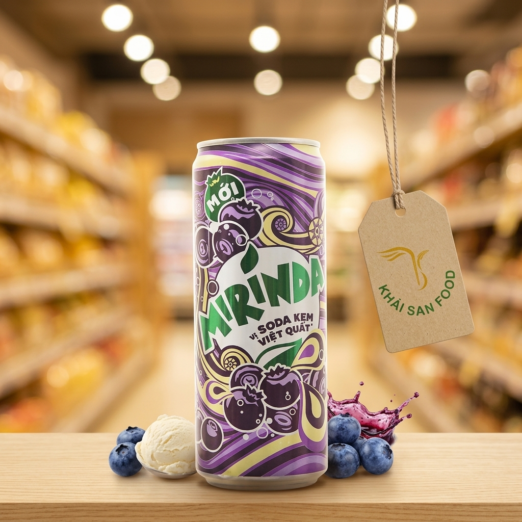 Mirinda Vị Soda Kem Việt Quất 320ml