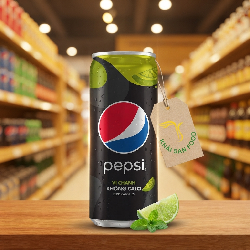 Pepsi Black Vị Chanh Lon 320ml Pepsi Black Vị Chanh Lon 320ml