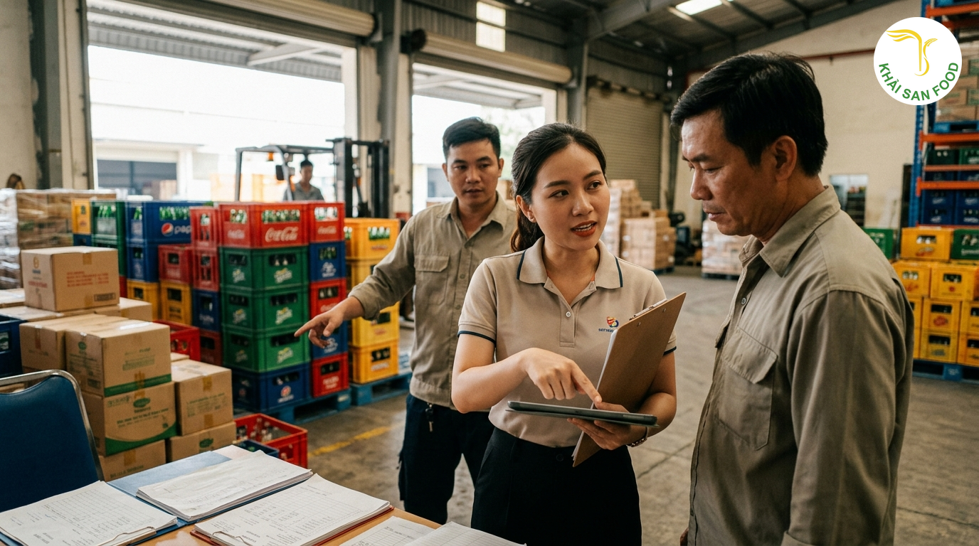 Quy trình làm việc với nhà phân phối để nhập nước ngọt ổn định