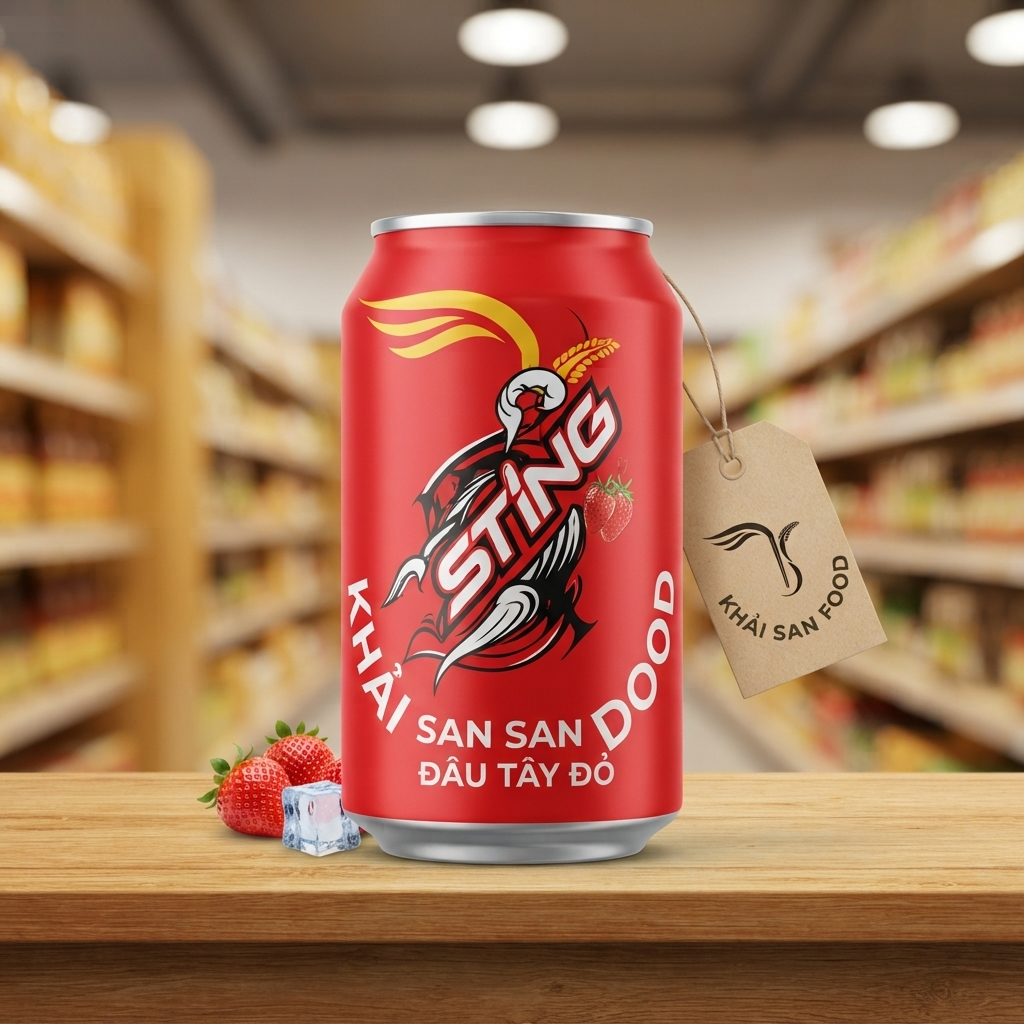 Sting Dâu Tây Đỏ Lon 330ml Sting Dâu Tây Đỏ Lon 330ml