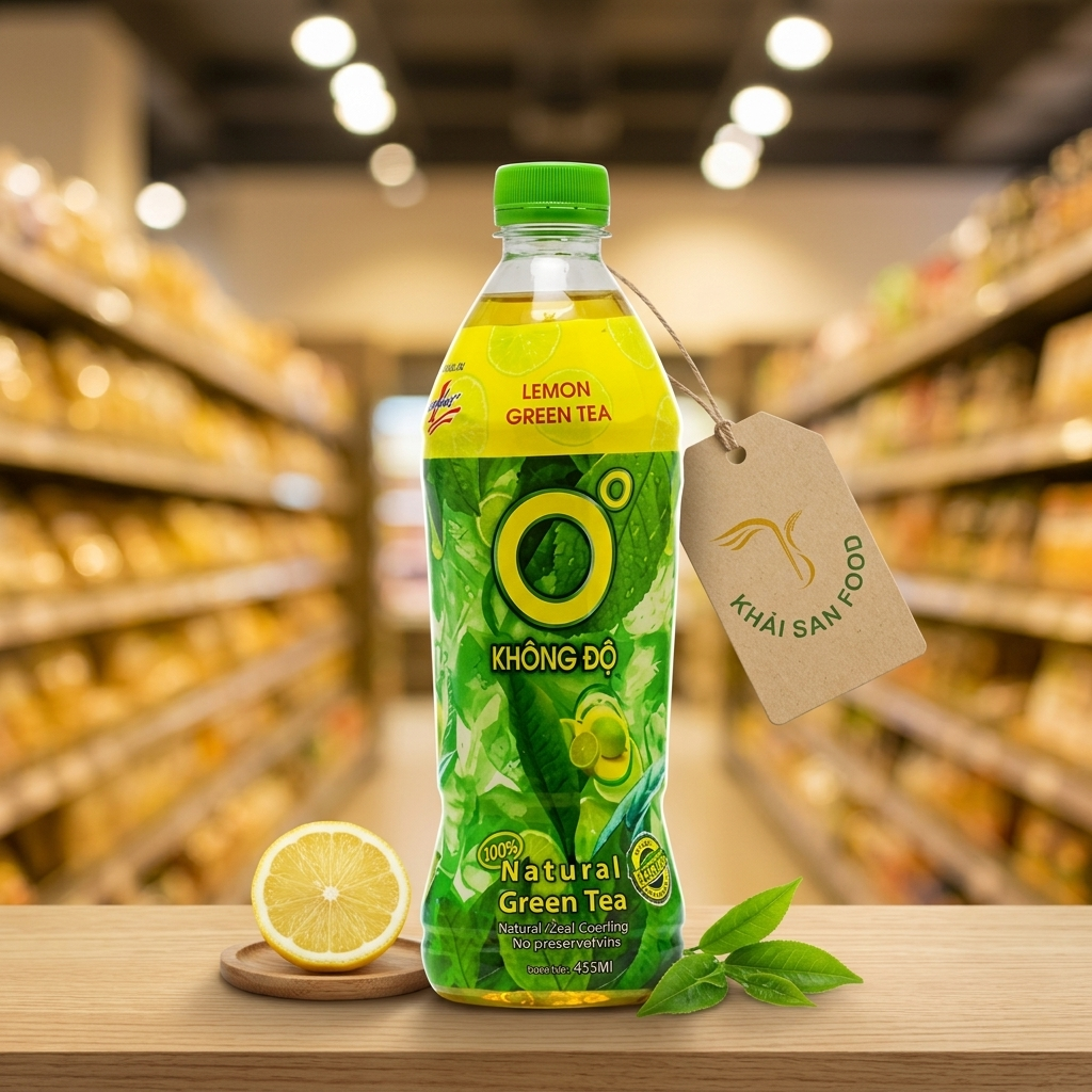 Trà Xanh Không Độ Chanh 455Ml