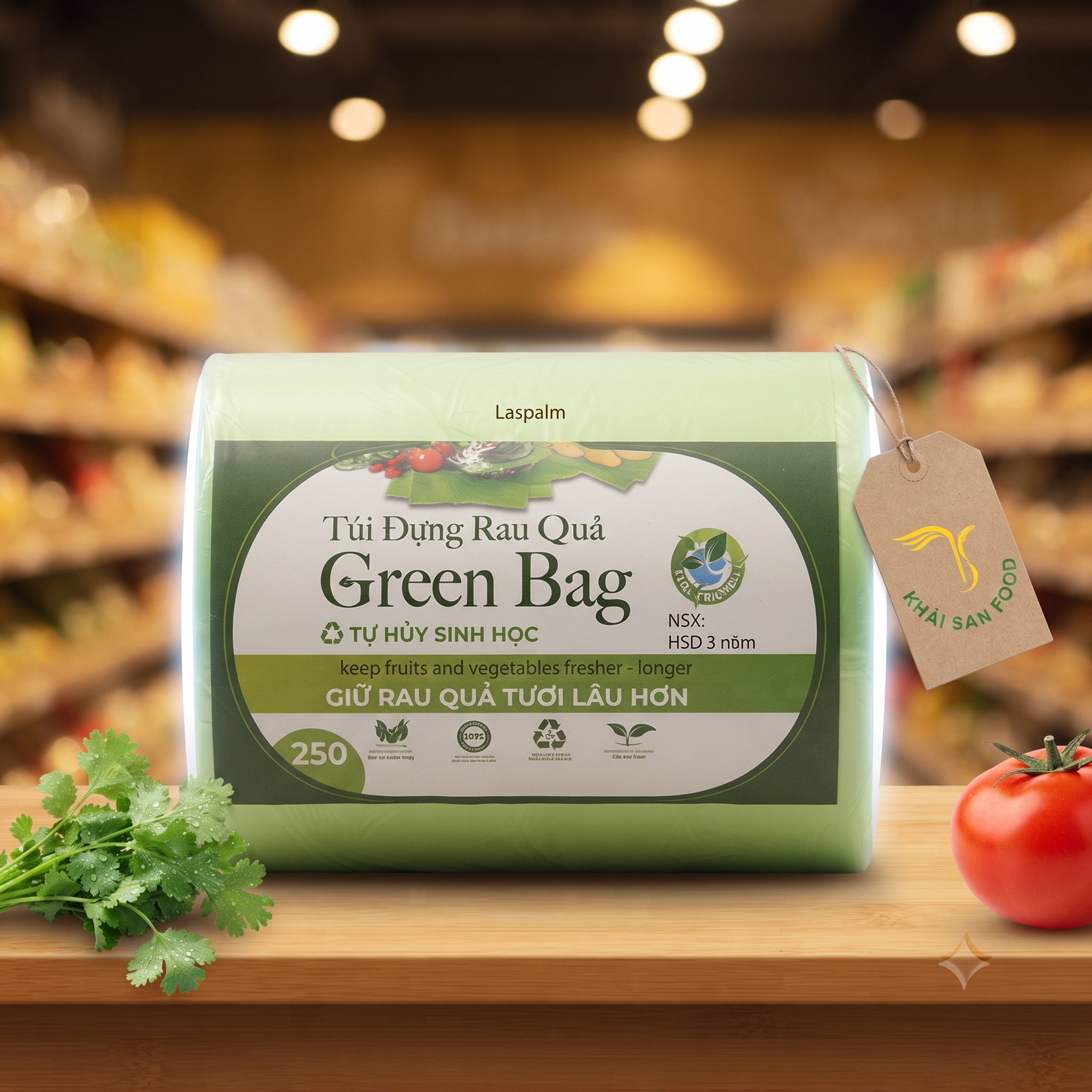 Túi Đựng Rau Quả Laspalm 17cmx25cm (250 Túi) Túi Đựng Rau Quả Laspalm 17cmx25cm (250 Túi)