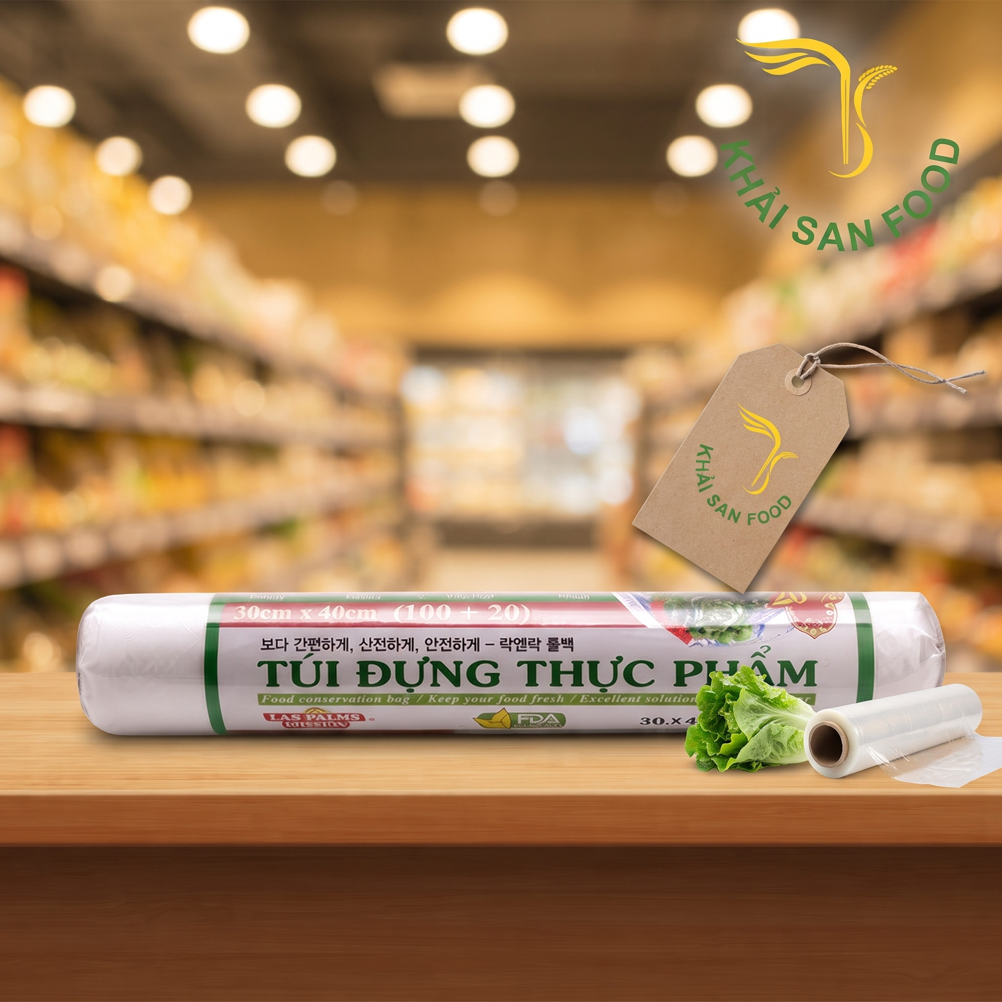 Túi Đựng Thực Phẩm Laspalm 3040cm (120 Túi)