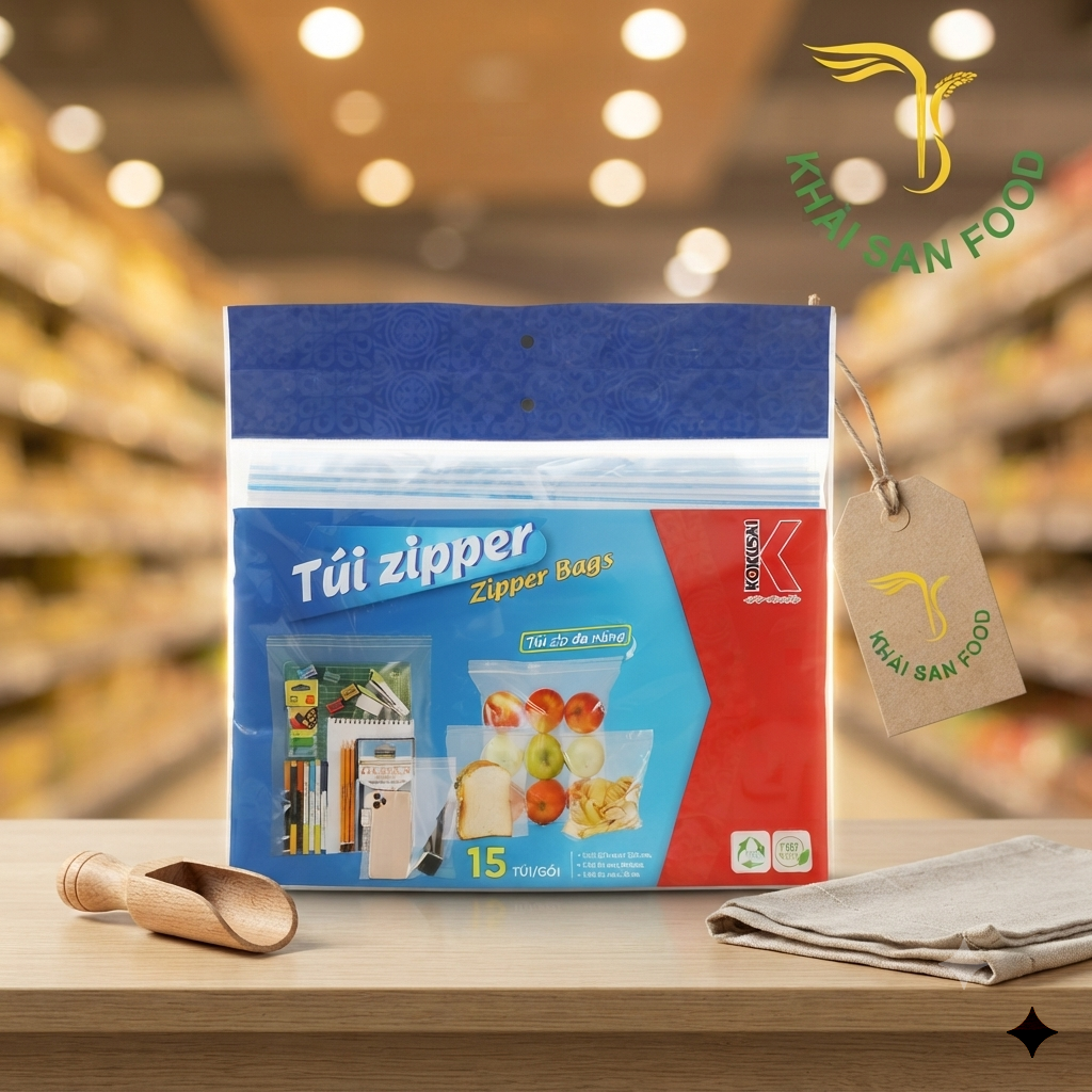 Túi Zipper Kokusai Đa Năng 15 Túi/Gói Túi Zipper Kokusai Đa Năng 15 Túi/Gói