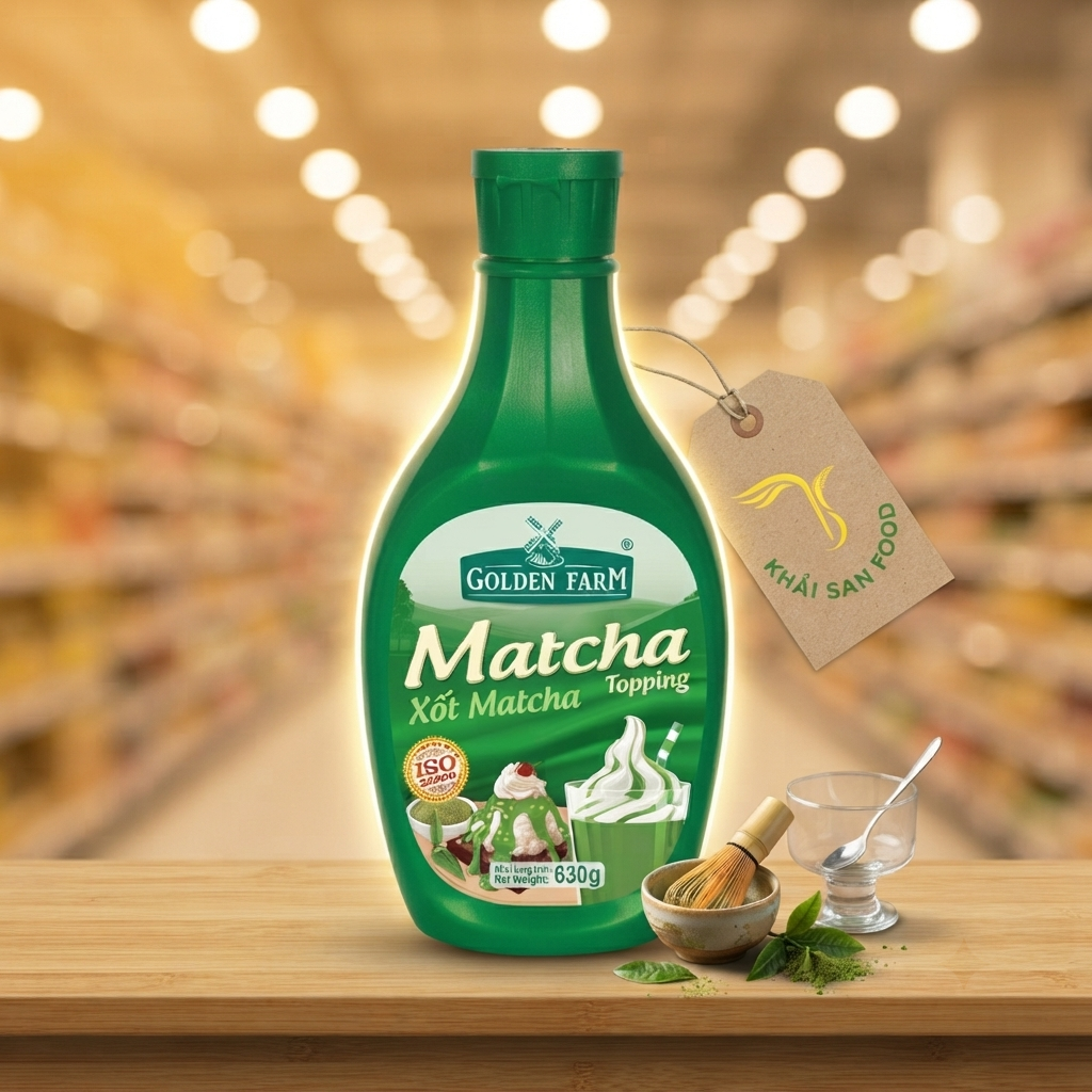 Xốt Topping Matcha Golden Farm 630g