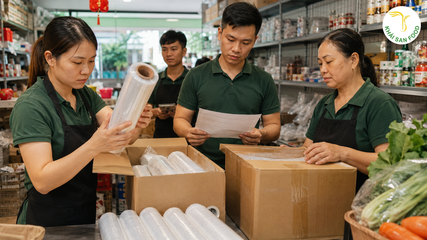 Quy trình nhập màng bọc thực phẩm an toàn và kiểm soát rủi ro cho cửa hàng