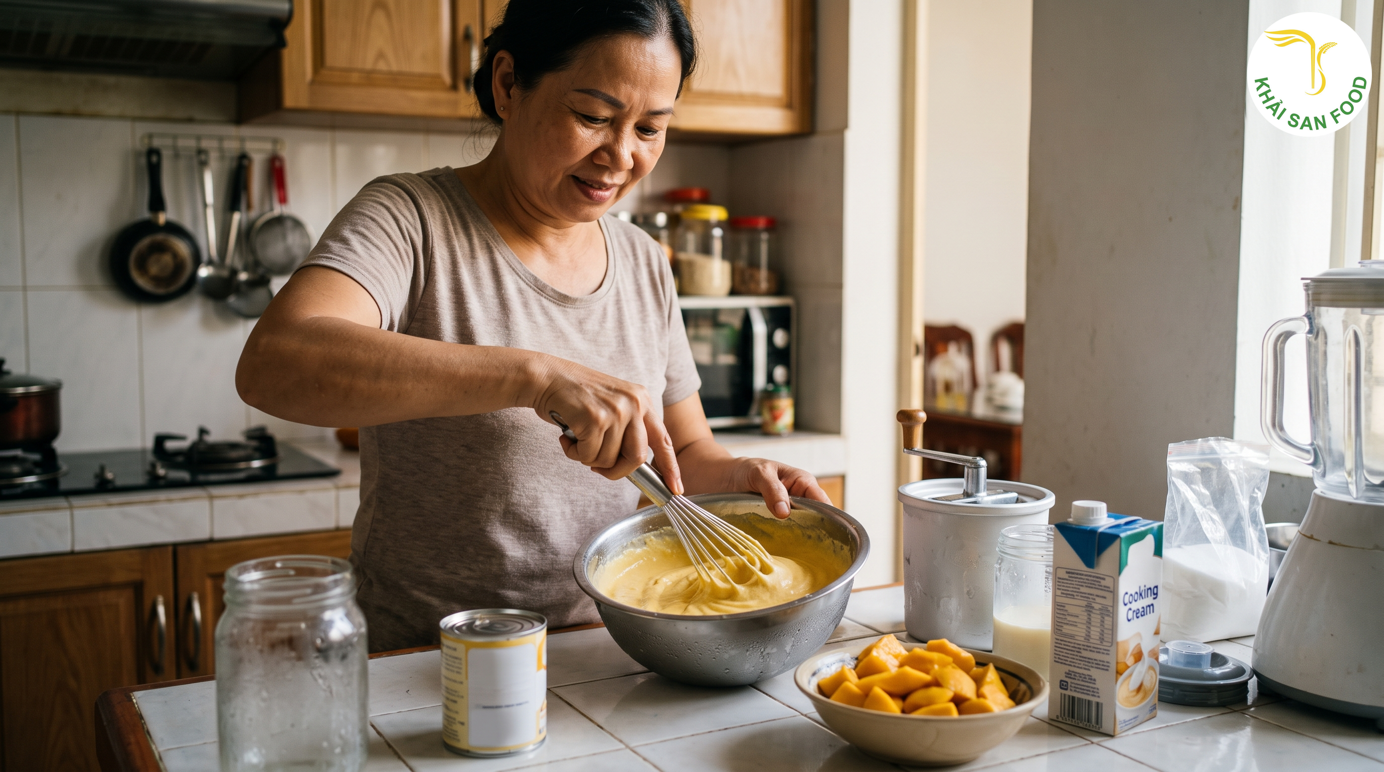 Cách Làm Kem Tại Nhà - Cách làm kem tại nhà đơn giản, mát lạnh và dễ thực hiện - Khải San Food