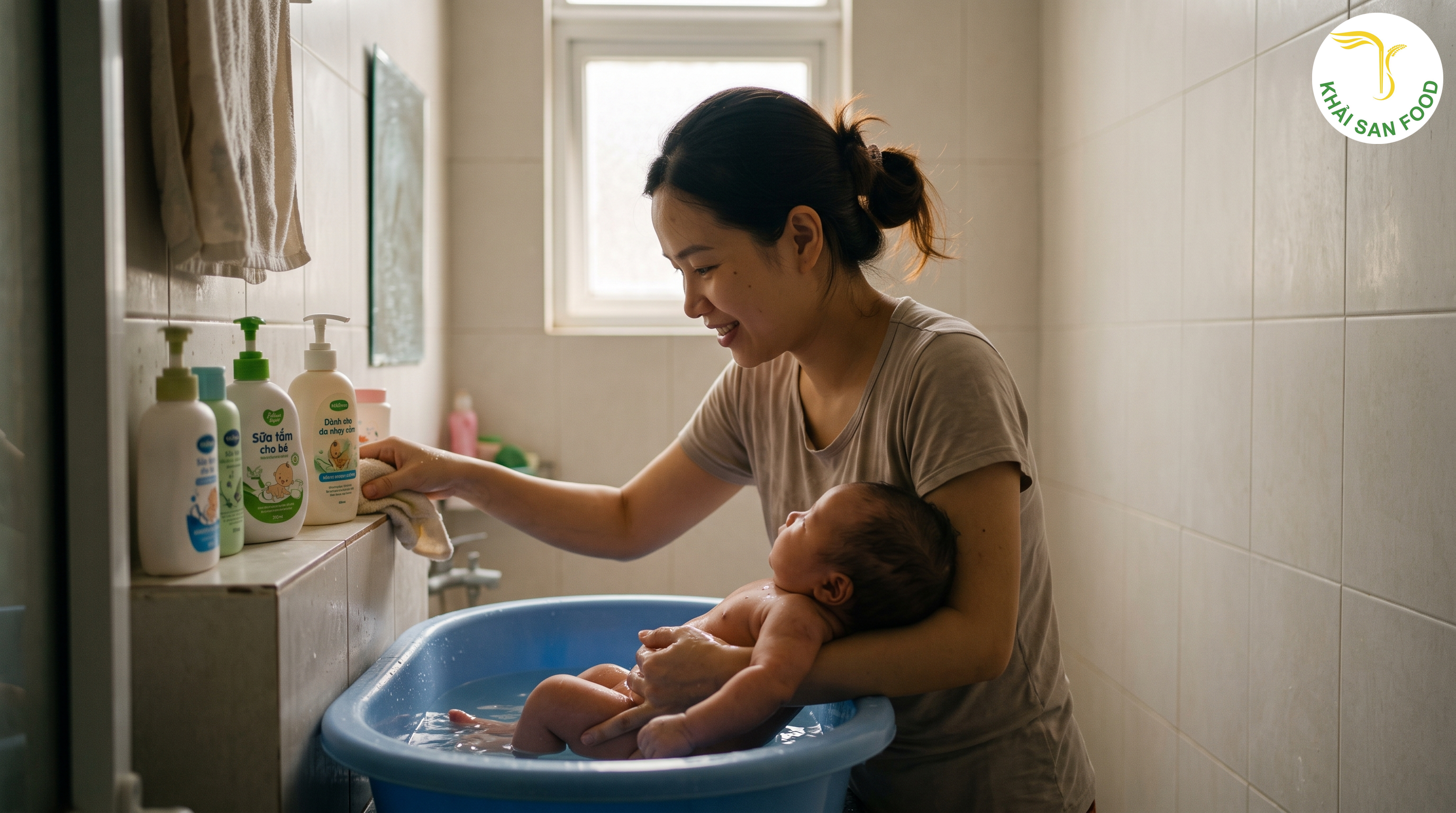 Cách Tắm Cho Trẻ Sơ Sinh - Chọn Sữa Tắm Nào Tốt Cho Trẻ Sơ Sinh Và Làn Da Nhạy Cảm? - Khải San Food