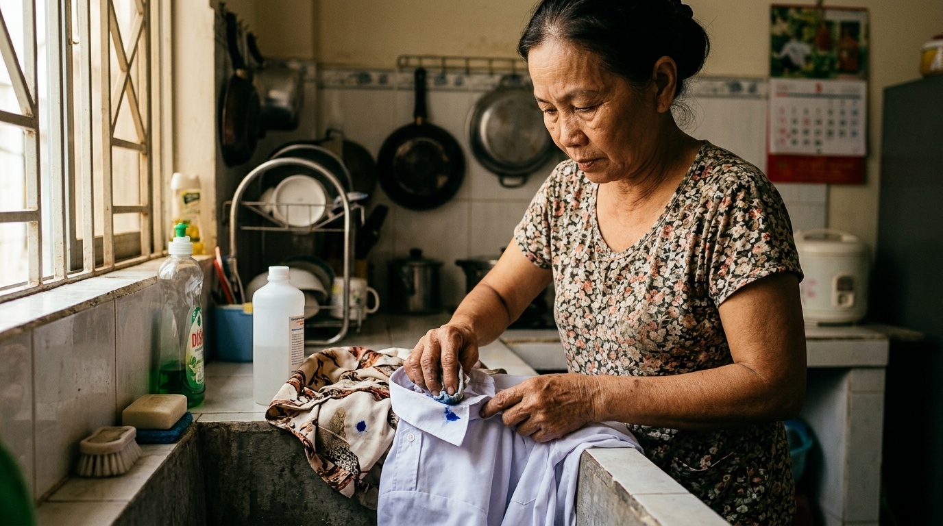 Cách Tẩy Mực Bút Bi Trên Áo - Cách xử lý mực bút bi trên từng loại áo và tình trạng vết bẩn - Khải San Food