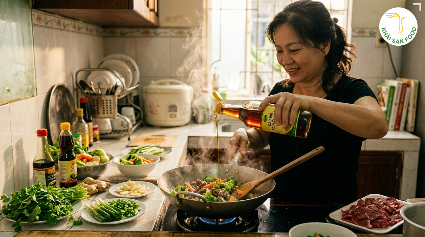 Dầu Mè Có Tác Dụng Gì - Bí quyết dùng dầu mè trong nấu ăn gia đình để món ăn thơm ngon hơn - Khải San Food