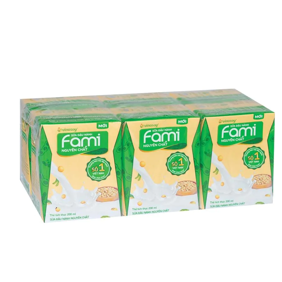Sữa Đậu Nành Fami Nguyên Chất Hộp 200ml