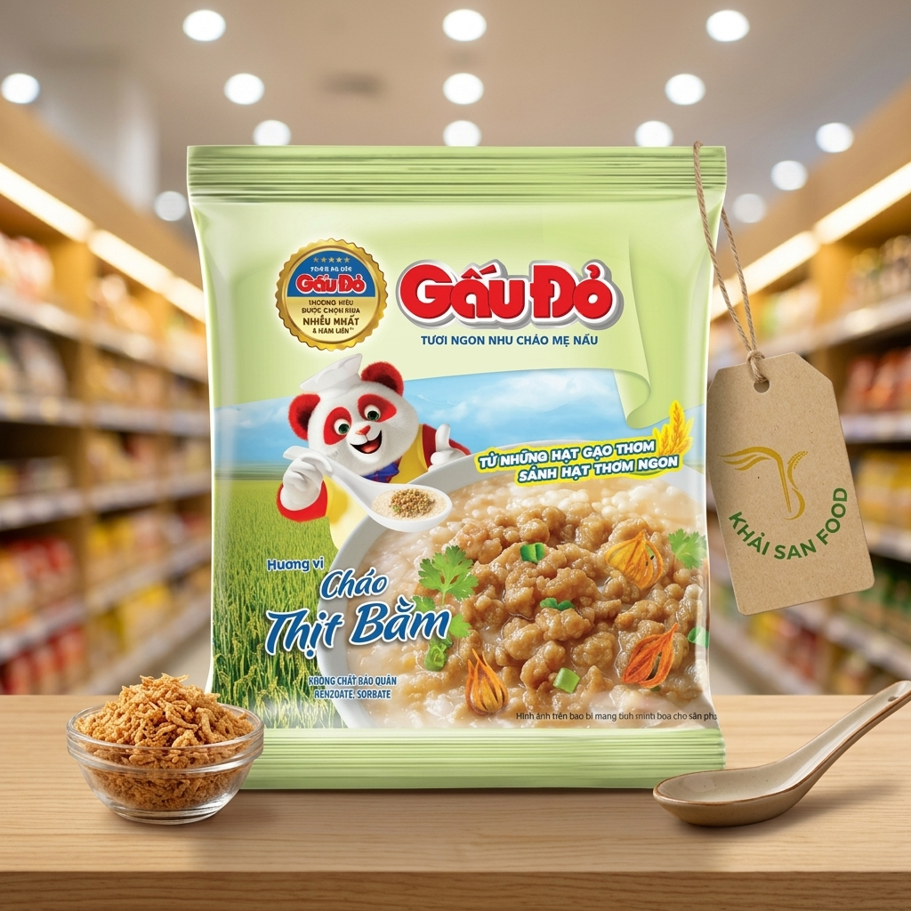 Cháo Gấu Đỏ 50g (Thịt Bằm)
