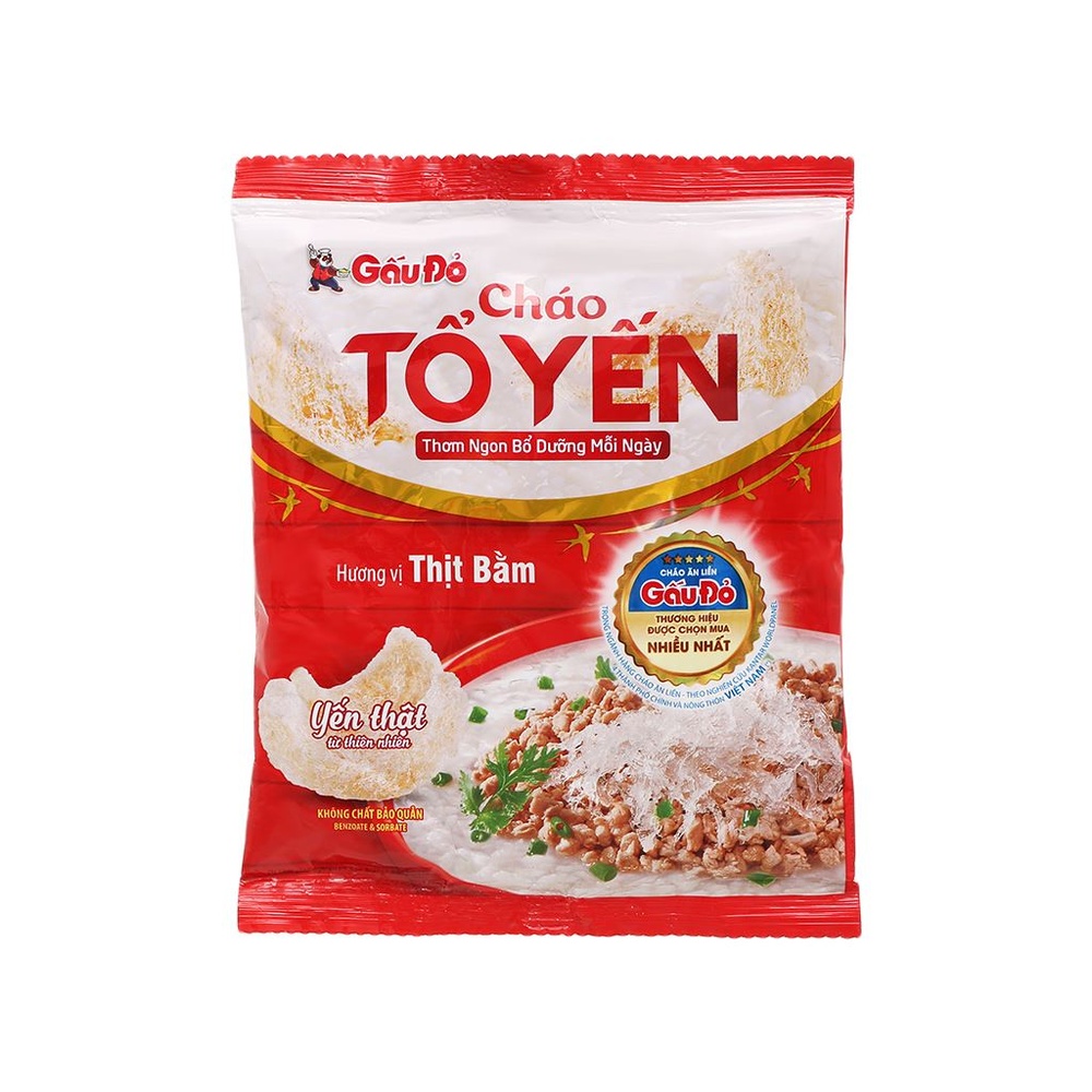 Cháo Tổ Yến Gấu Đỏ Thịt Bằm