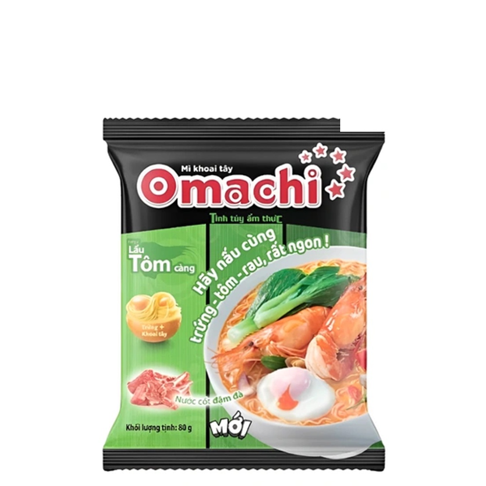 Mì DD Khoai Tây Omachi Hương Vị Lẩu Tôm Càng 67g