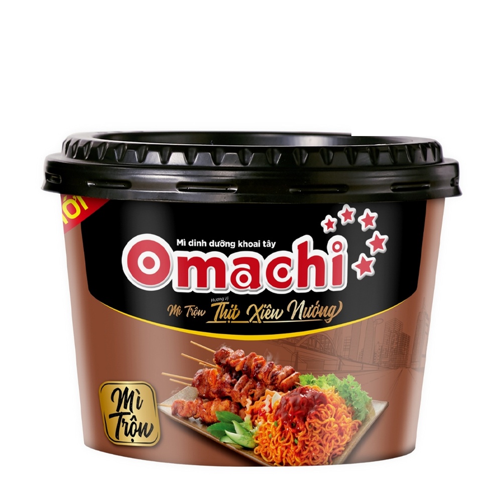 Mì DD Khoai Tây Omachi Trộn Thịt Xiên Nướng 104g
